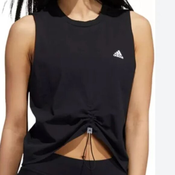 Adidas Cinched Muscle Shirt Black - Picture 2 of 4